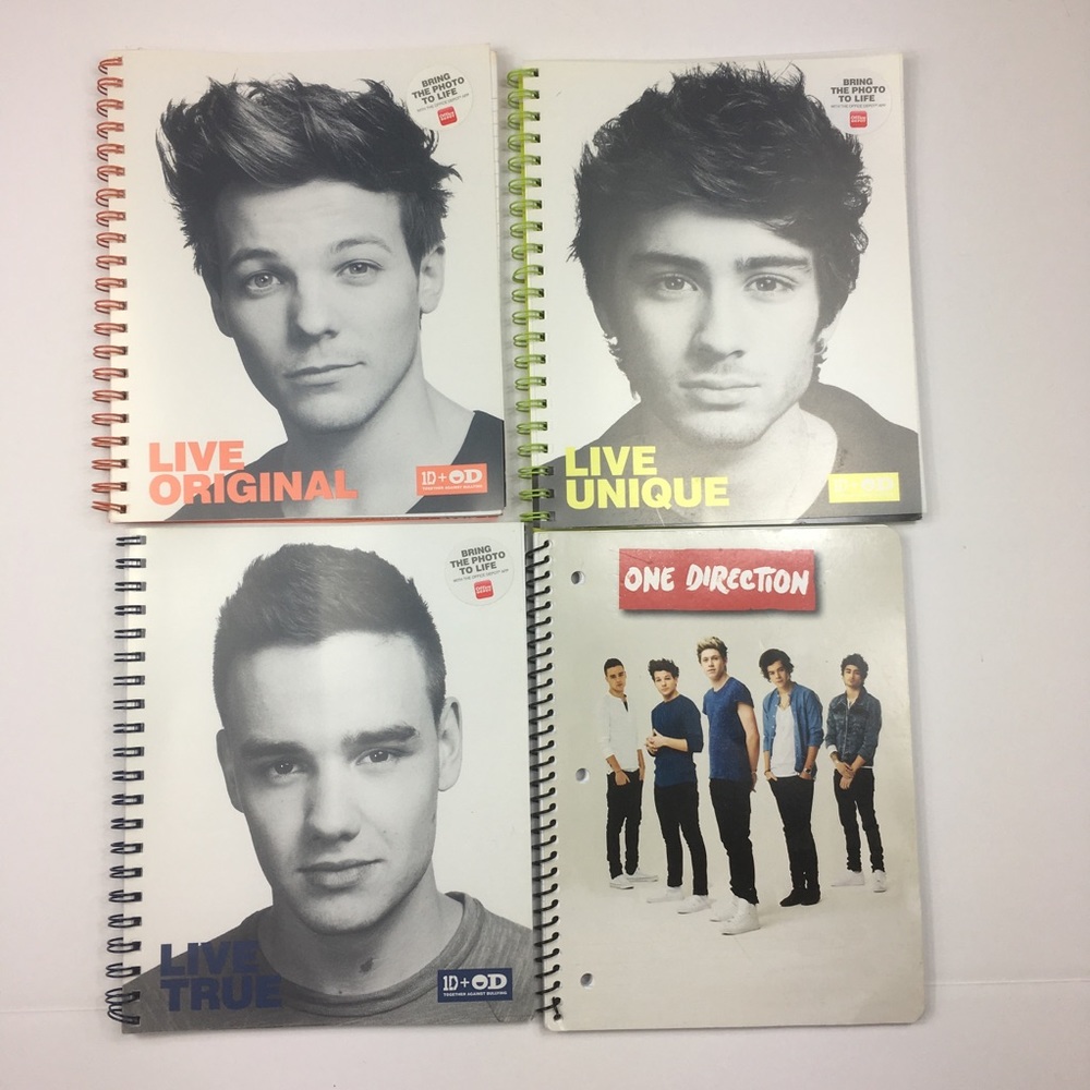 1D one direction anti-bullying spiral notebook set